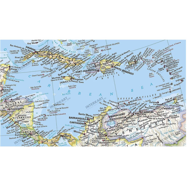 National Geographic Kontinentkarte Nord Amerika politisch ( 61 x 76 cm)