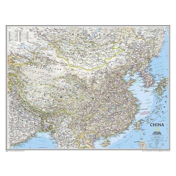 National Geographic Landkarte Karte China