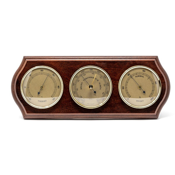 Fischer Wetterstation 63mm Mahagoni