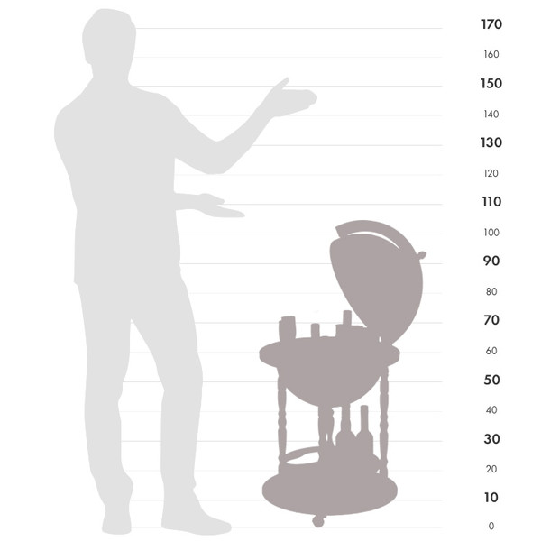 Zoffoli living Globusbar Giunone Blue Ocean 40cm