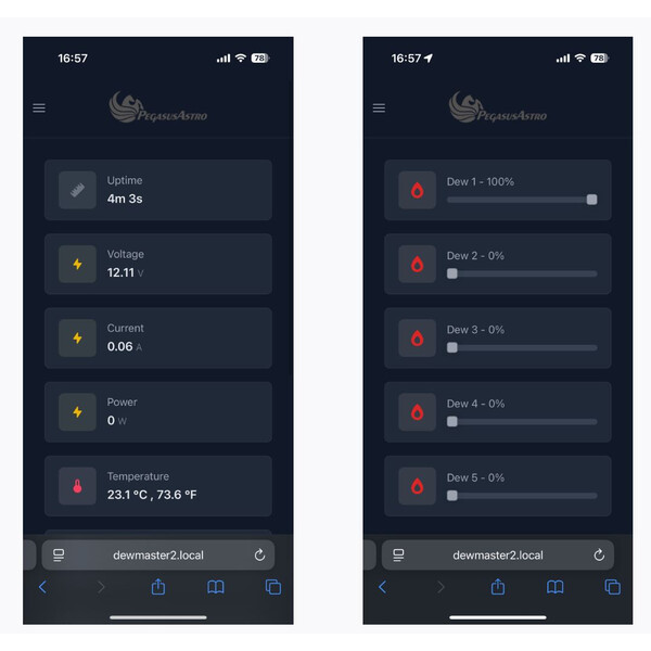 PegasusAstro Steuerung DewMaster 2