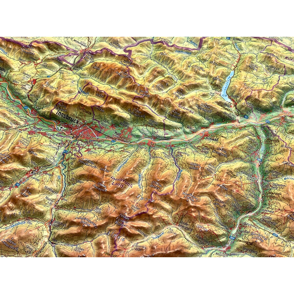 Georelief Regional-Karte Tirol (77 x 57 cm)