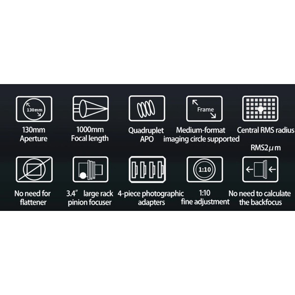 ZWO Apochromatischer Refraktor AP 130/1000 FF130