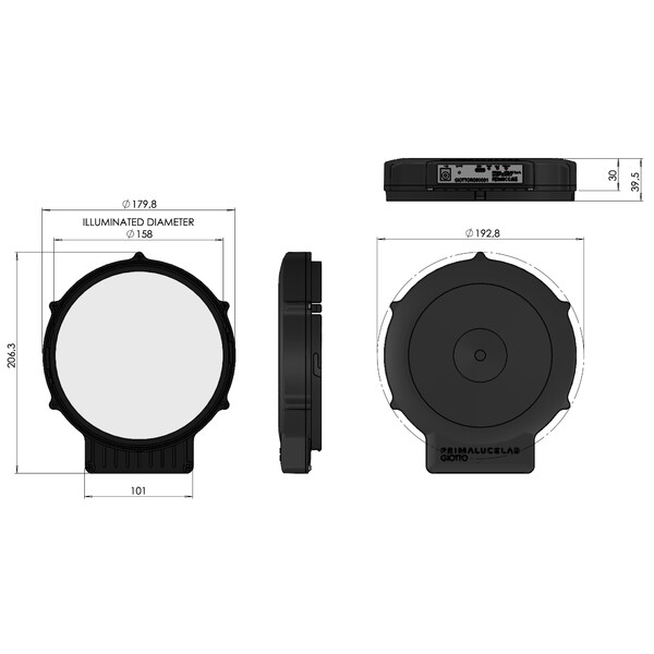 PrimaLuceLab Flatfieldmaske GIOTTO Flat Field Generator Celestron Origin
