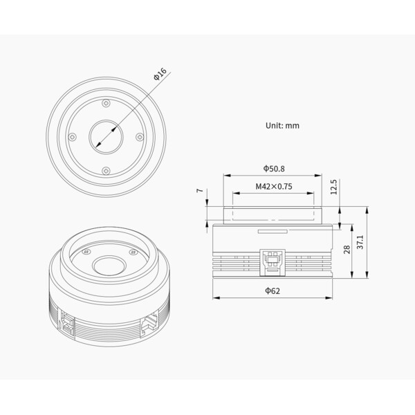 ZWO Kamera ASI 662 MM Mono