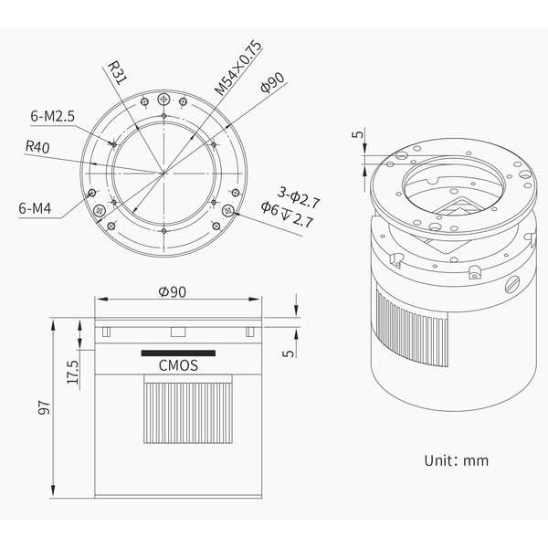 ZWO Kamera ASI 6200 MM Pro Mono