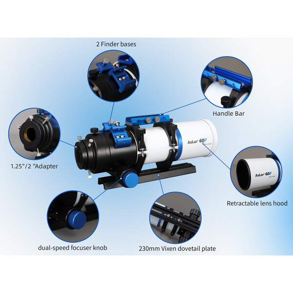 Askar Apochromatischer Refraktor AP 60/408 60F Flatfield