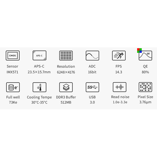 ZWO Kamera ASI 2600 MC Pro Color