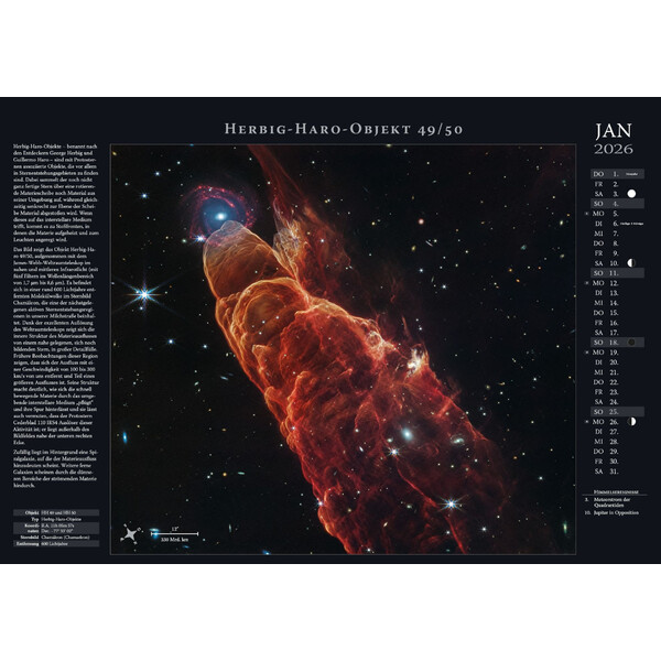 Astronomie-Verlag Weltraum-Kalender 2026