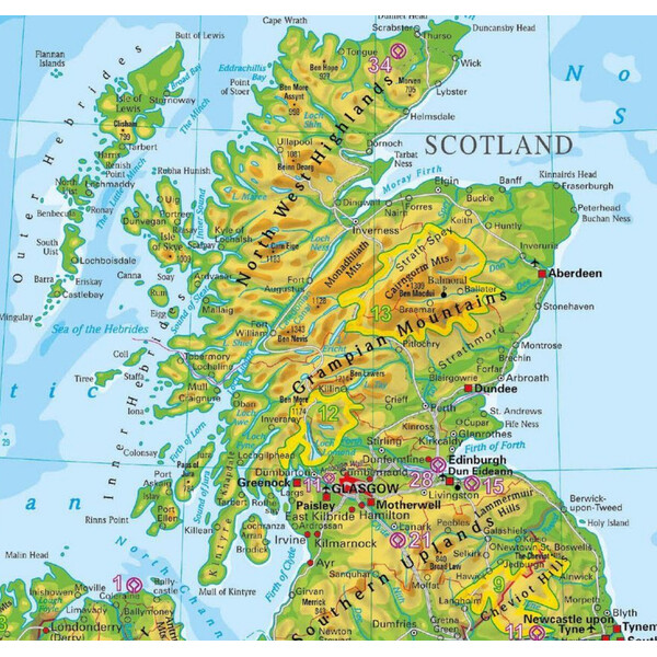 Stiefel Landkarte The British Isles and Ireland (68 x 98 cm)