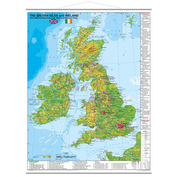 Stiefel Landkarte The British Isles and Ireland (68 x 98 cm)