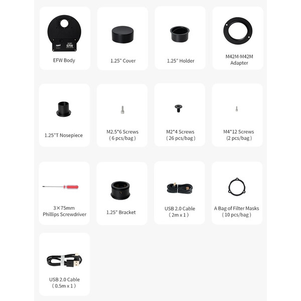 ZWO Filterrad EFW 5x 1,25"