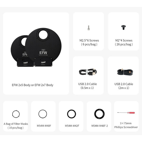 ZWO Filterrad EFW 7x 2"