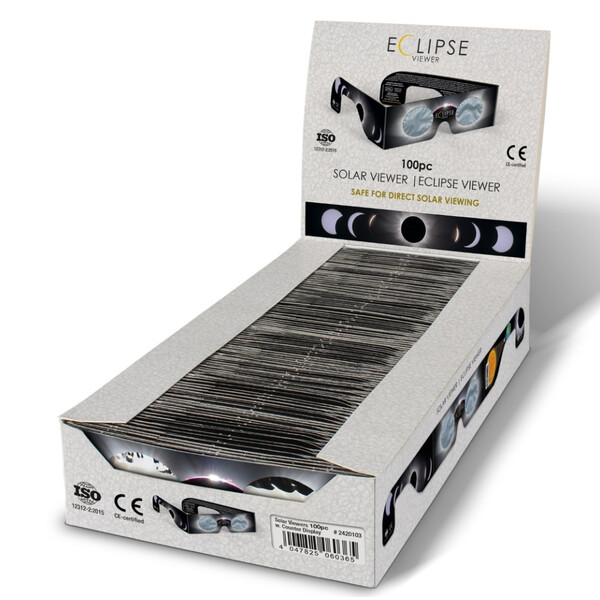 Baader Sonnenfinsternis Sofi Beobachtungsbrille Solar Viewer AstroSolar® 100 Stück