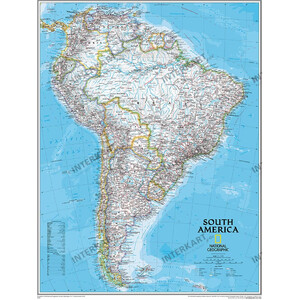 National Geographic Kontinentkarte Südamerika politisch (61 x 76 cm)