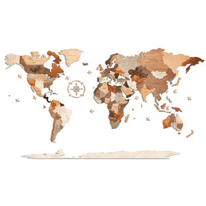 Abraham Wood Decor Weltkarte Puzzle aus Holz (130 x 70 cm)