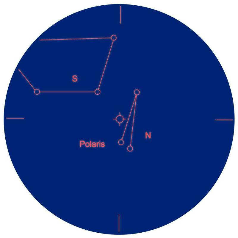 Explore Scientific Sucherfernrohr ES 8x50 Sucher Winkeleinblick 90° mit Amici-Prisma und Polgravur