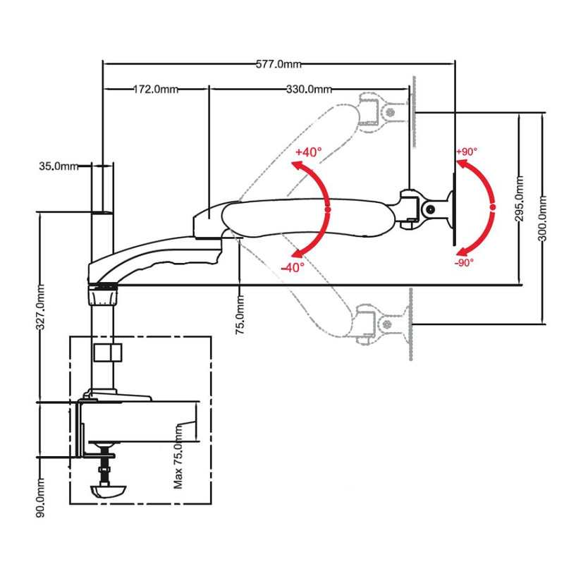 Optika Gelenkarm-Stativ Stativ SZ-STL5 für Modularserie
