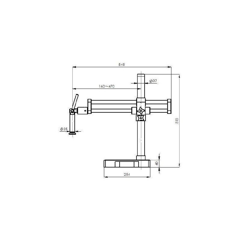 Kern Zoom-Stereomikroskop OZM 932, bino, 7-45x, HSWF 10x23 mm, Stativ doppelarm, 430x480mm, m. Tischplatte, Ringlicht LED 4.5 W