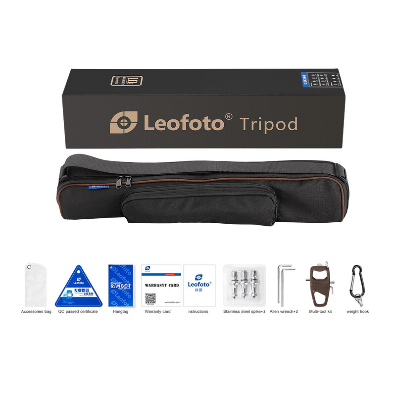 Leofoto Carbon-Dreibeinstativ LS-324CEX Ranger mit Nivellierbasis + Videoneiger BV-10
