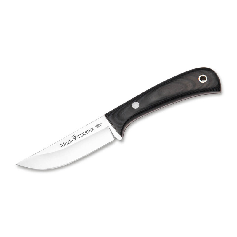 Muela Messer Terrier 9M Micarta Dark