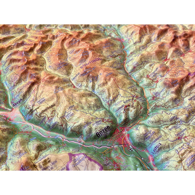 Georelief Regional-Karte Tirol (77 x 57 cm)