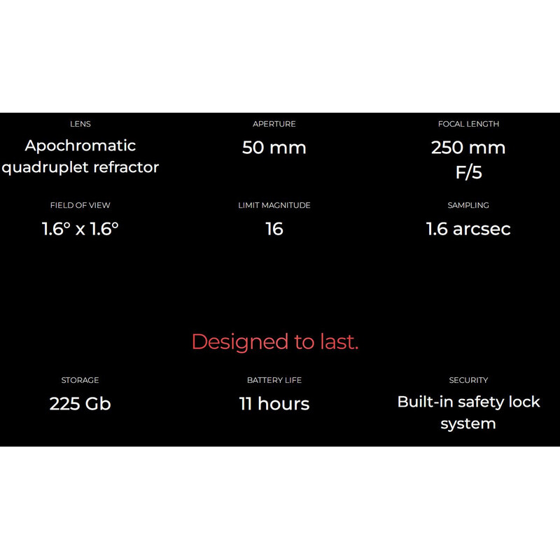 Vaonis Smart Telescope AP 50/250 Vespera PRO