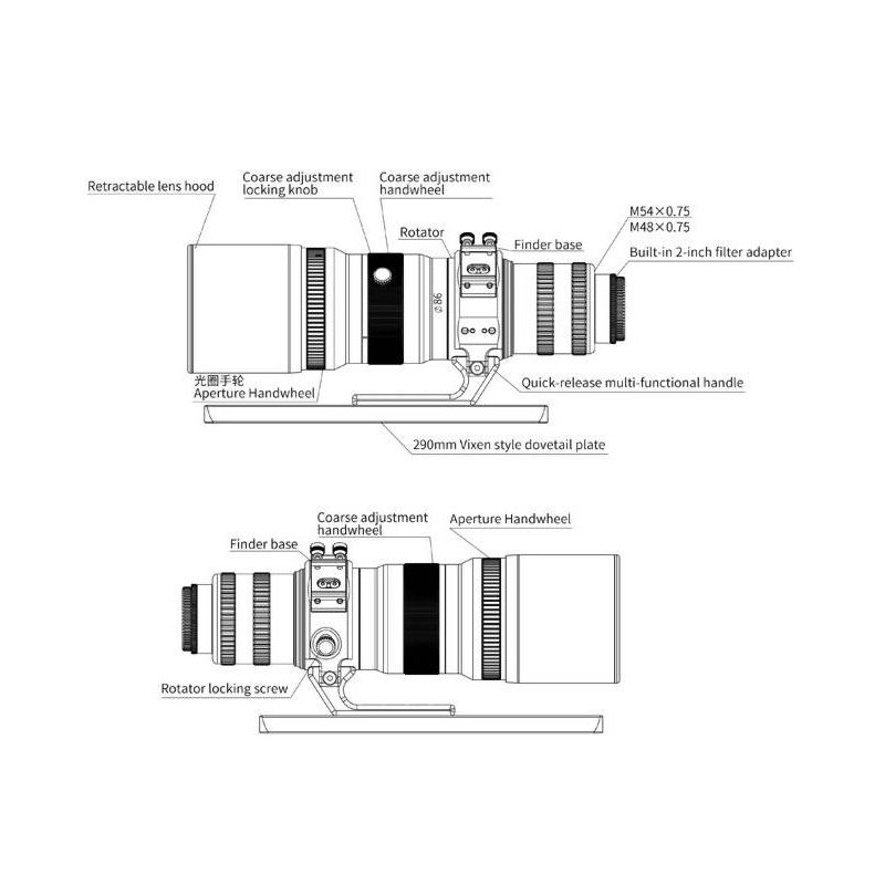 Askar Apochromatischer Refraktor AP 72/400 FRA400C Astrograph