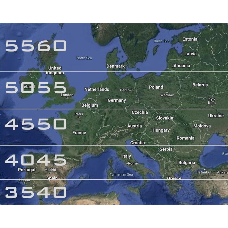 TMS-ASTRO Polhöhenwiege EQ-Plattform visuell 50°-55°