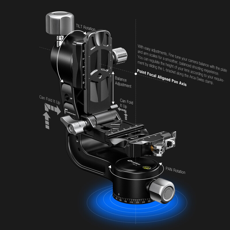 Leofoto 2-Wege-Neiger PG-2L Gimbal