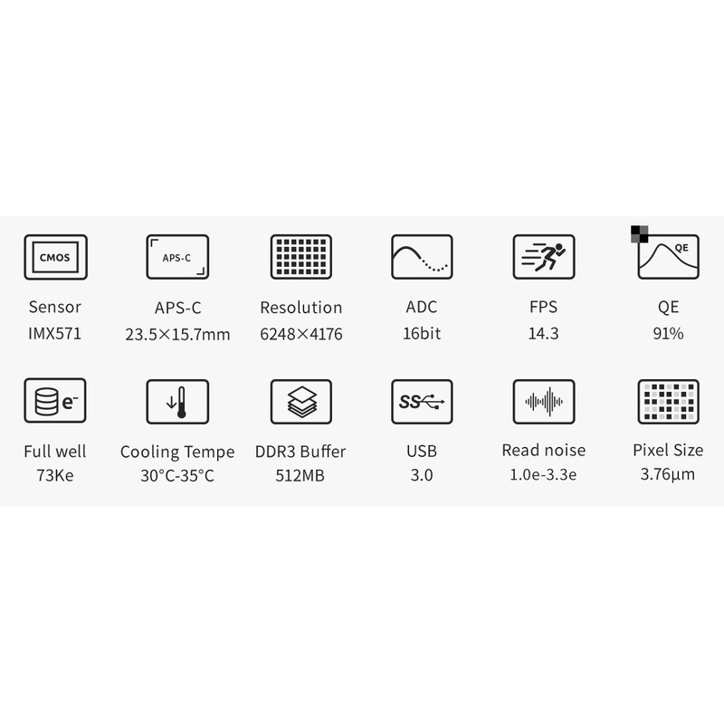 ZWO Kamera ASI 2600 MM Pro Mono