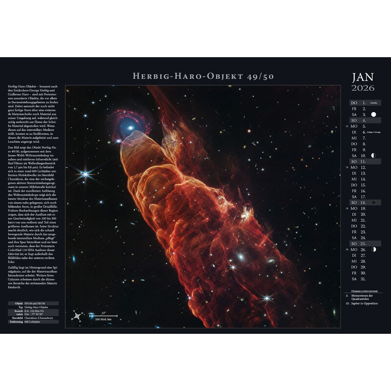 Astronomie-Verlag Weltraum-Kalender 2026