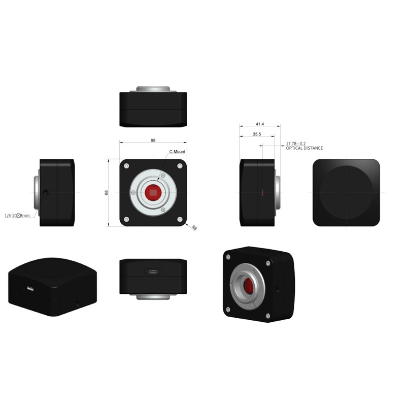 ToupTek Kamera ToupCam E10ISPM 20000KPA, color, CMOS, 1/1.1", 3.3µm, 24-120 fps, 20 MP, USB 3.2