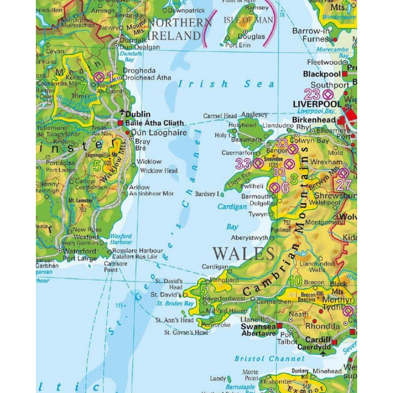 Stiefel Landkarte The British Isles and Ireland (68 x 98 cm)