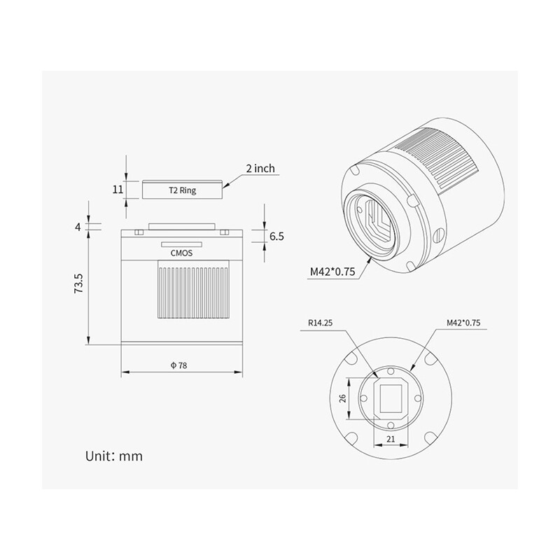 ZWO Kamera ASI 992 MM Pro SWIR Mono